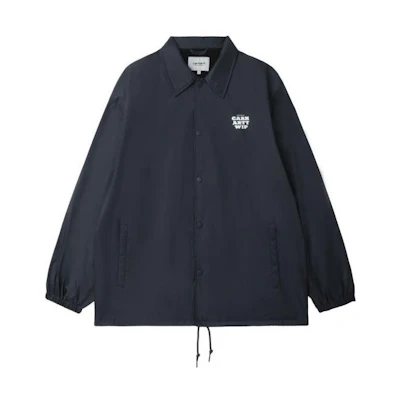 Carhartt WIP Letter Print Collared Long Sleeve Jacket Navy Unisex CHXJKA241004M-BL