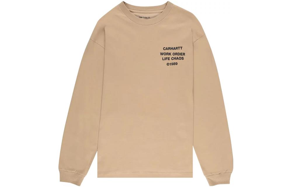 Carhartt WIP Letter Print Crewneck Sweatshirt Brown () I032392-DUST
