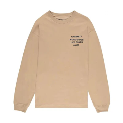 Carhartt WIP Letter Print Crewneck Sweatshirt Brown () I032392-DUST