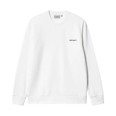 Carhartt WIP Letter Print Crewneck Sweatshirt White - I031242-00A-XX
