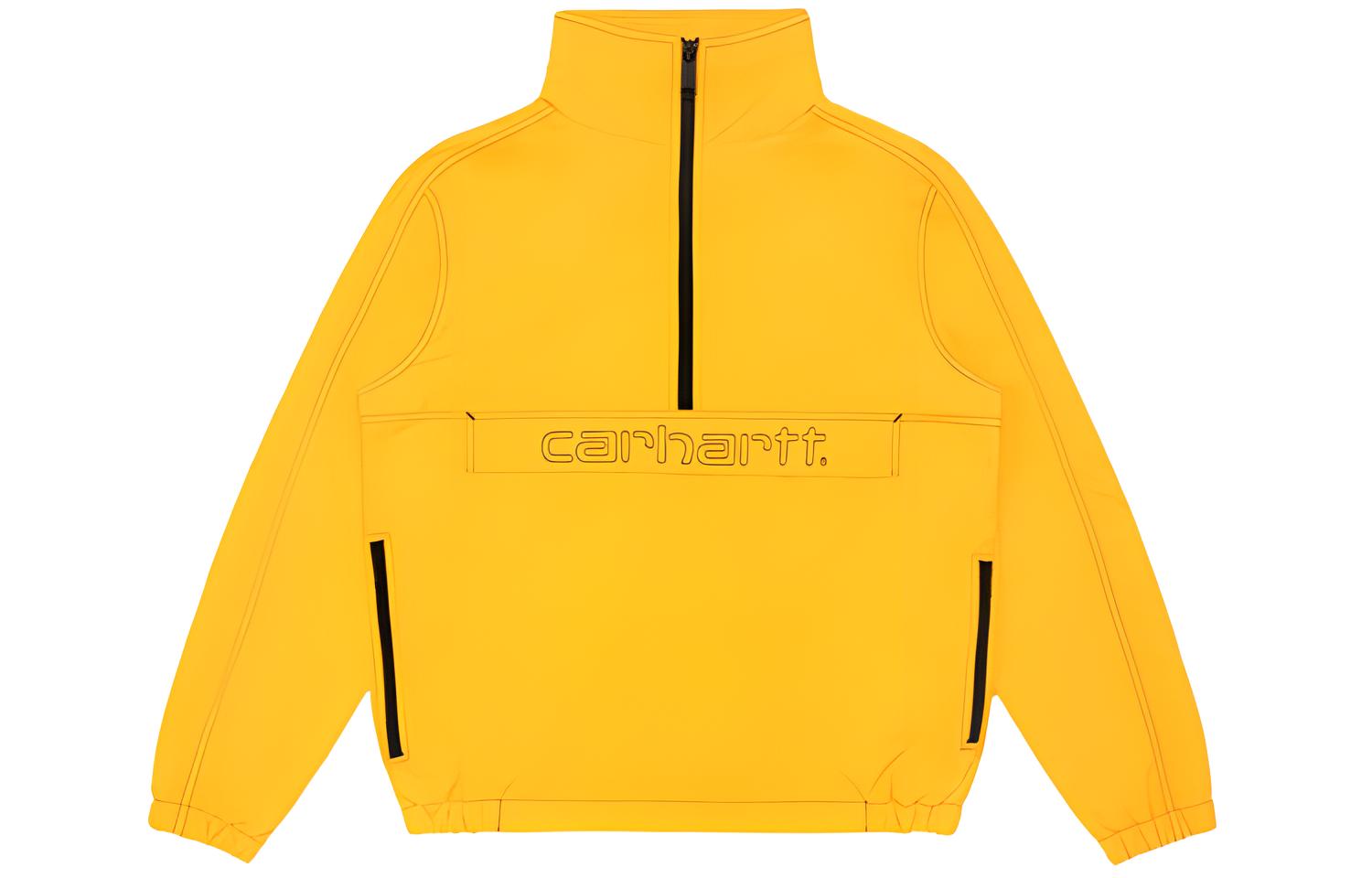 Carhartt WIP Letter Print Half-Zip Pullover Jacket CHXJKI027631E-YEX