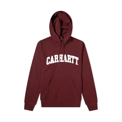 Carhartt WIP Letter Print Hooded Sweatshirt Mens Burgundy I028958-0IU