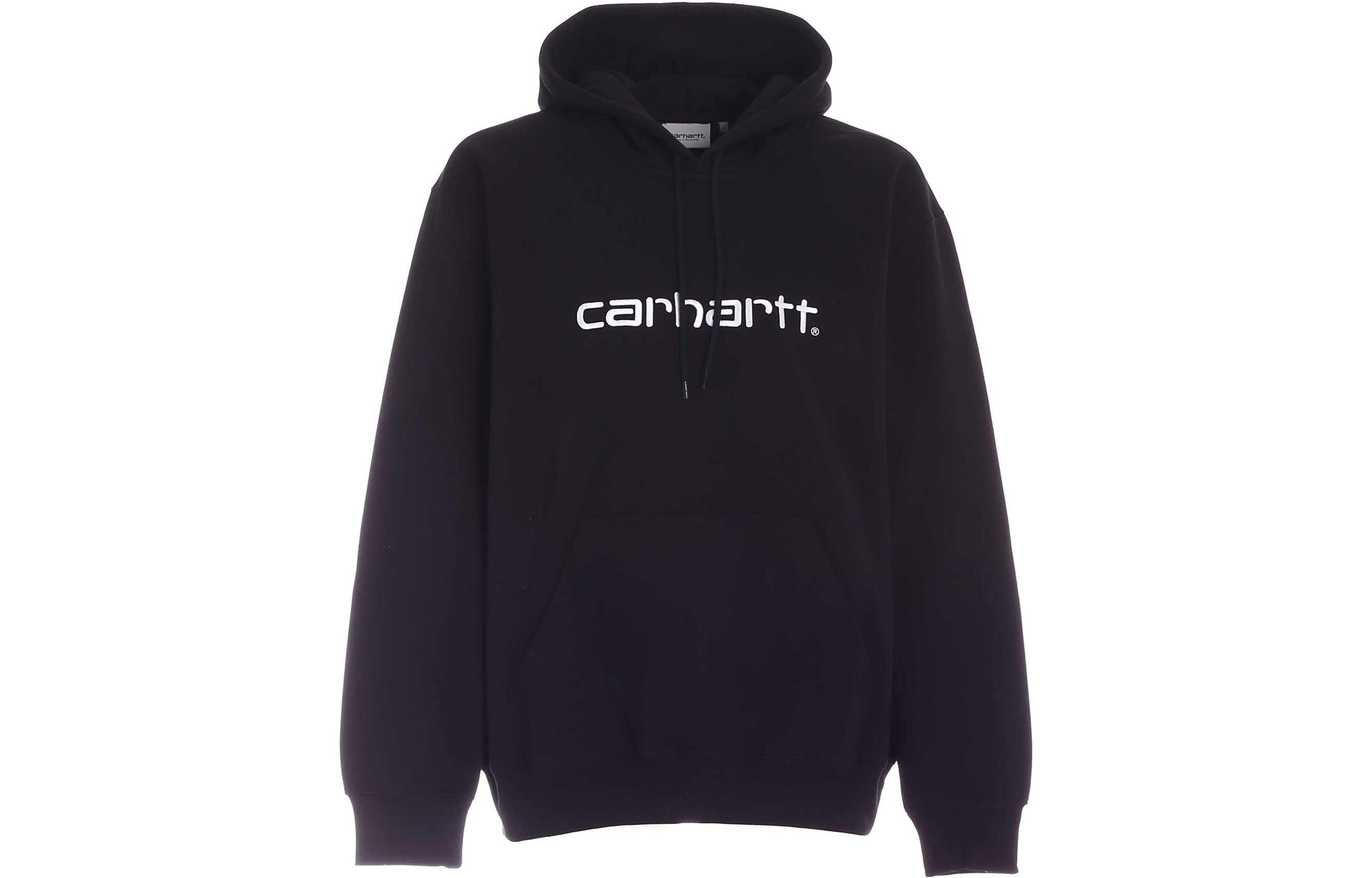 Carhartt WIP Letter Print Pullover Hoodie Black I030547-0D2-XX
