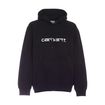 Carhartt WIP Letter Print Pullover Hoodie Black I030547-0D2-XX