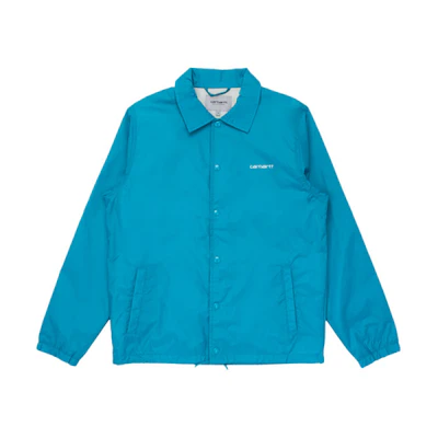 Carhartt WIP Letter Print Snap Jacket Blue () CHXJKI26317XC-BLL