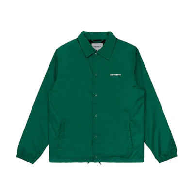 Carhartt WIP Letter Print Snap Jacket Green CHXJKI26317XC-GRX
