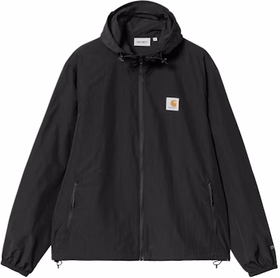 Carhartt WIP Jaket Hoodie Hitam Ringan Unisex dengan Patch Logo A241042-89 Order Carhartt WIP Jaket Hoodie Hitam Ringan Unisex dengan Patch Logo A241042-89