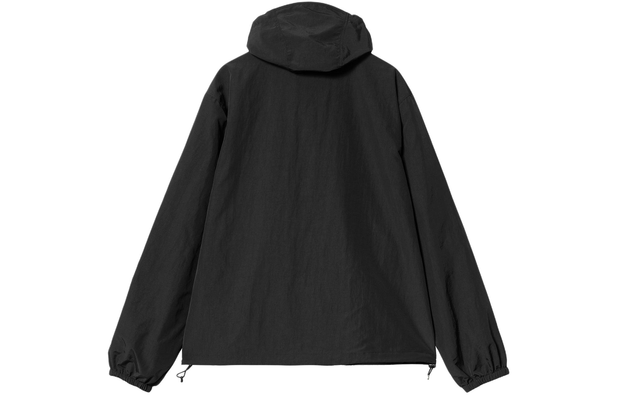 Lookbook Carhartt WIP Jaket Hoodie Hitam Ringan Unisex dengan Patch Logo A241042-89