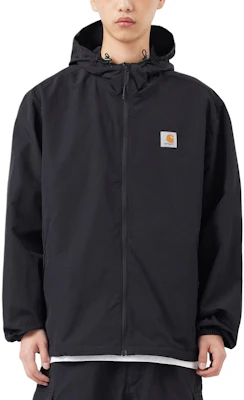 Carhartt WIP Jaket Hoodie Hitam Ringan Unisex dengan Patch Logo A241042-89 Shop Carhartt WIP Jaket Hoodie Hitam Ringan Unisex dengan Patch Logo A241042-89