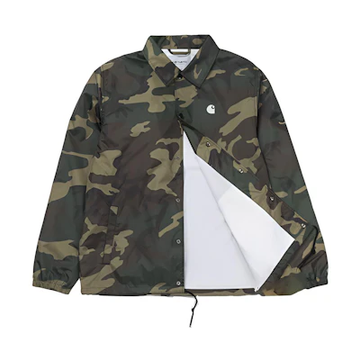 Carhartt WIP Logo Coach Jacket Long Sleeve Camo Green I025259-18F