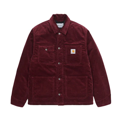 Carhartt WIP Logo Corduroy Michigan Jacket Burgundy I028628-0EW-02