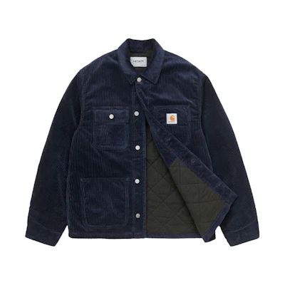 Carhartt WIP Logo Corduroy Michigan Jacket Navy Blue I028628-1C-02