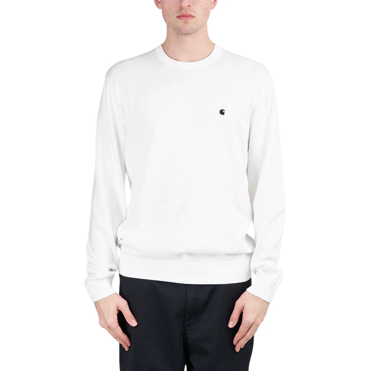 Carhartt WIP Logo Crewneck Long Sleeve Sweatshirt Unisex White I030033-0D3-XX