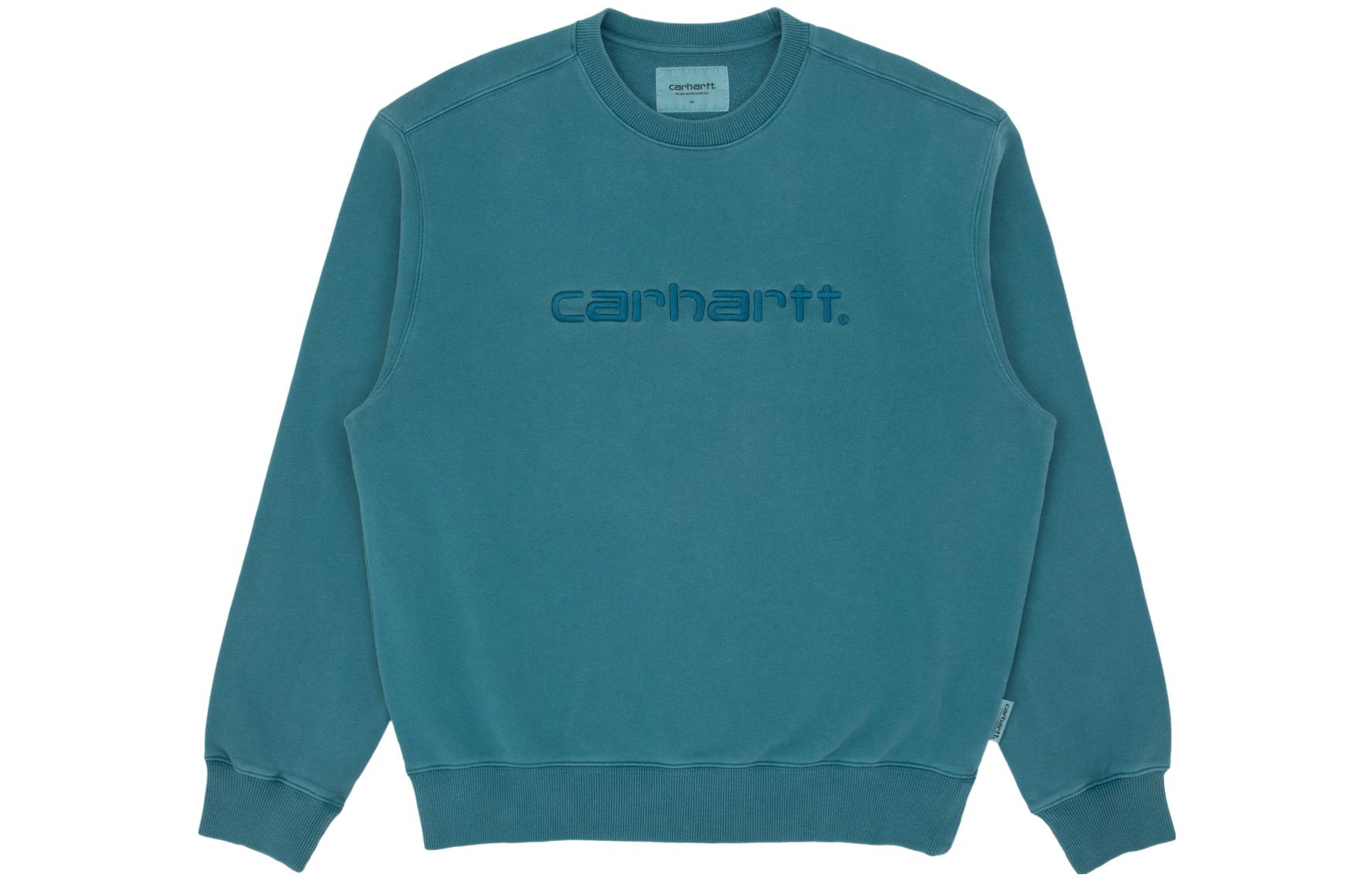 Carhartt WIP Logo Crewneck Sweatshirt Unisex Dark Green CHXSWA202007-FBLM