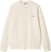 Carhartt WIP Logo Embroidered Crewneck Sweatshirt Off-White I0326920-D3-XX Carhartt WIP Logo Embroidered Crewneck Sweatshirt Off-White I0326920-D3-XX