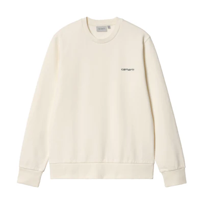 Carhartt WIP Logo Embroidered Crewneck Sweatshirt Off-White I0326920-D3-XX