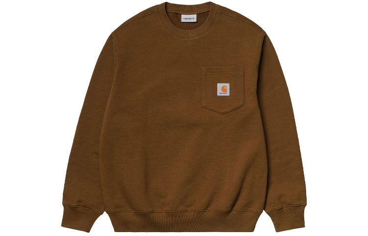 Carhartt WIP Logo Embroidered Crewneck Sweatshirt Brown () I027681-0EP-XX
