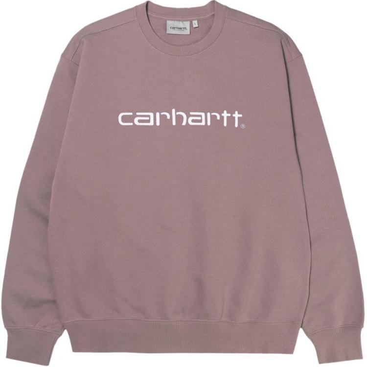 Carhartt WIP Logo Embroidered Crewneck Sweatshirt Unisex - Pink CHXSWS231061K