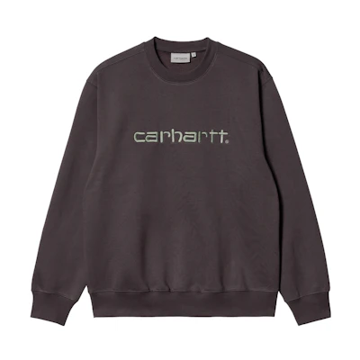 Carhartt WIP Logo Embroidered Crewneck Sweatshirt Carbon Grey () I030229-11Z-XX