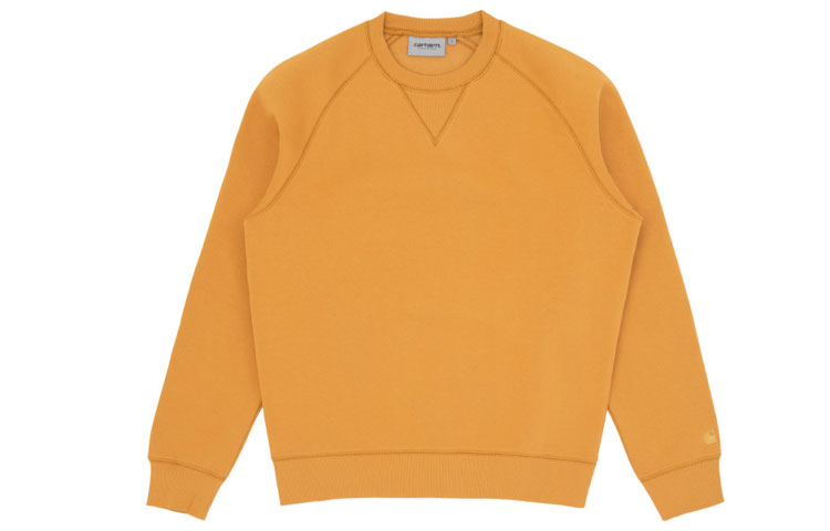 Carhartt WIP Logo Embroidered Crewneck Sweatshirt Yellow () CHXSWI026383D-YEX
