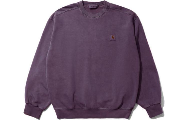 Carhartt WIP Logo Embroidered Crewneck Sweatshirt Men’s Loose Fit Deep Purple CHXSWI029522H-PPD