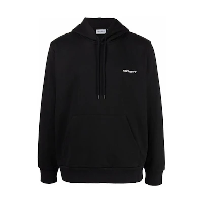 Carhartt WIP Logo Embroidered Drawstring Hooded Jacket Black I0289378990
