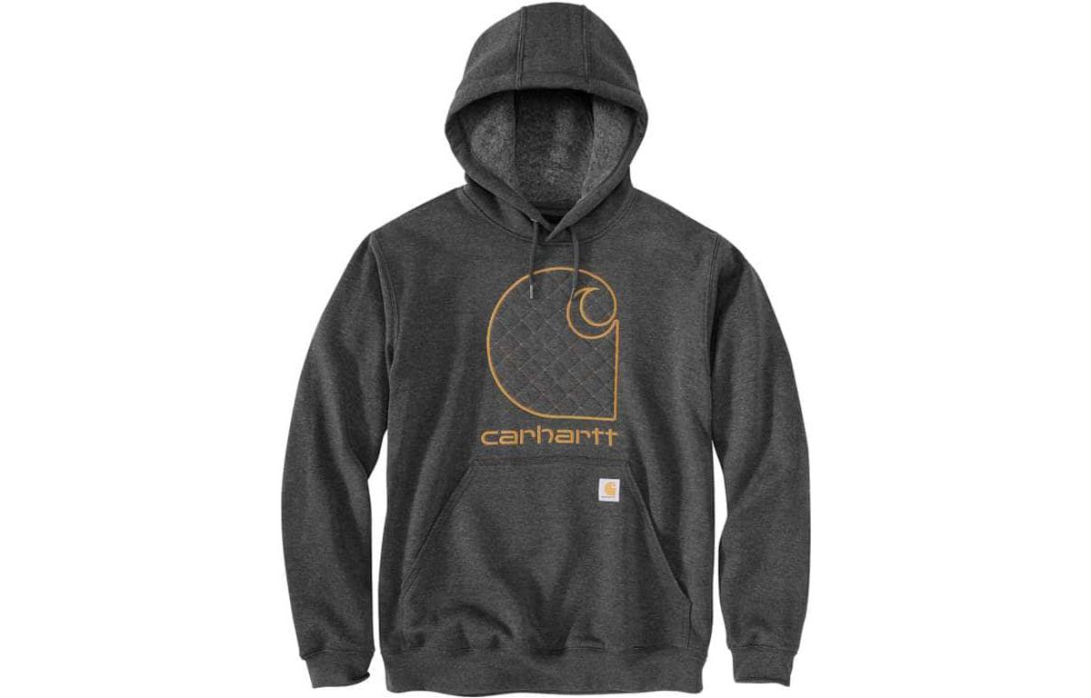 Carhartt WIP Logo Embroidered Fleece Hoodie 105943