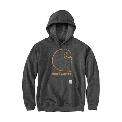 Carhartt WIP Logo Embroidered Fleece Hoodie 105943