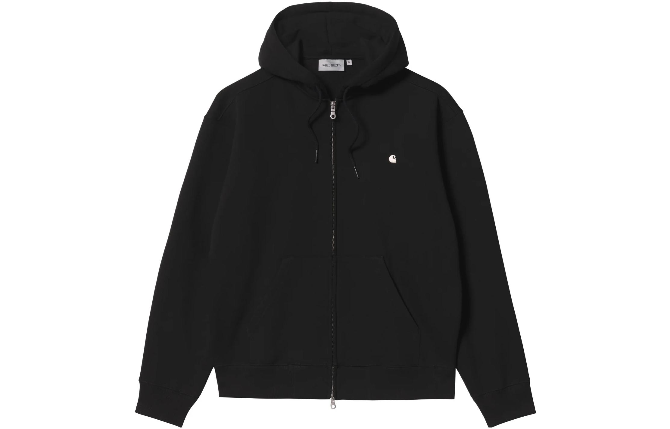 Carhartt WIP Logo Embroidered Hoodie Jacket Unisex Black A221060-23S-89XX