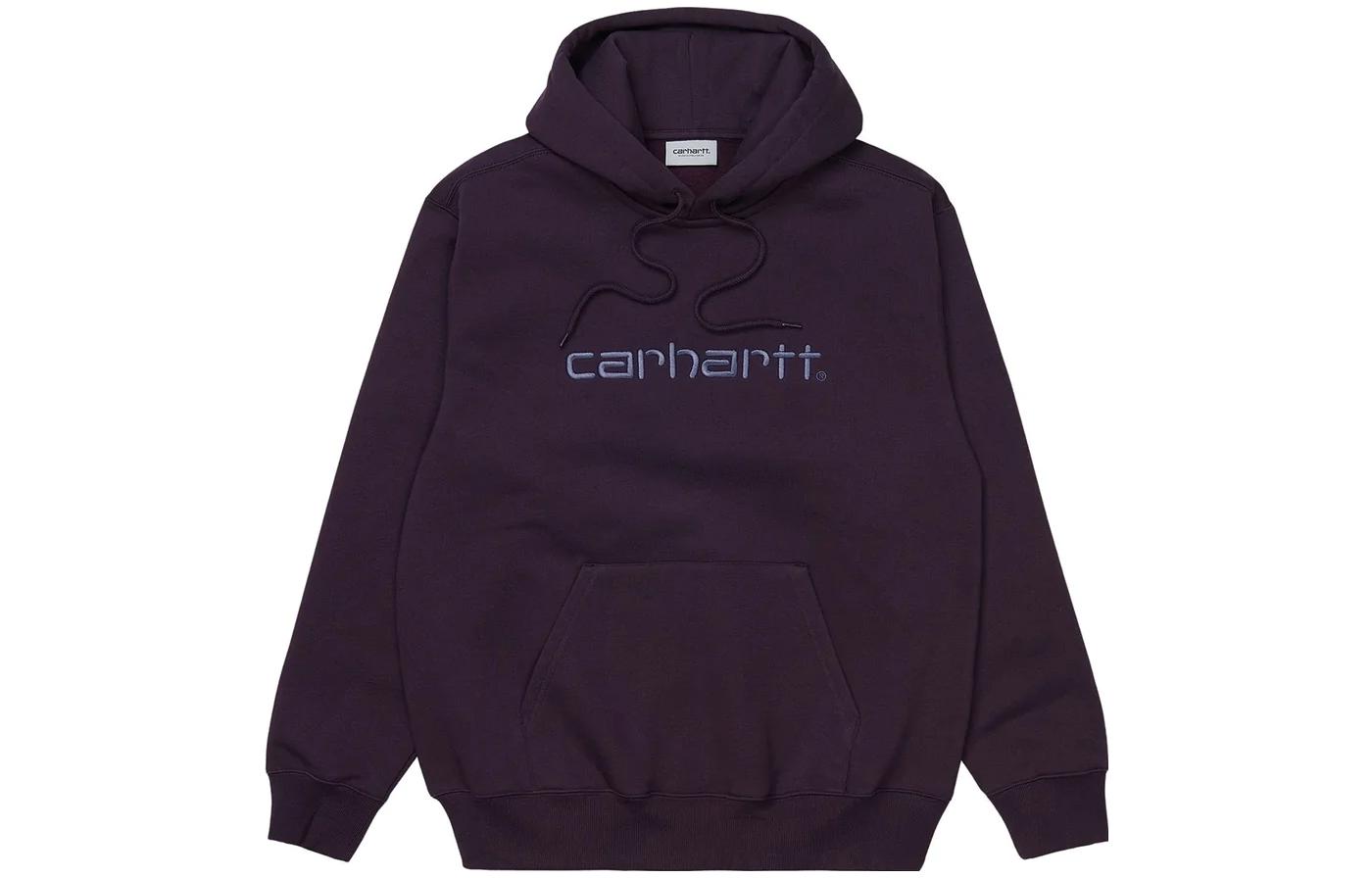Carhartt WIP Logo Embroidered Hoodie Purple () I030230-0IR-XX