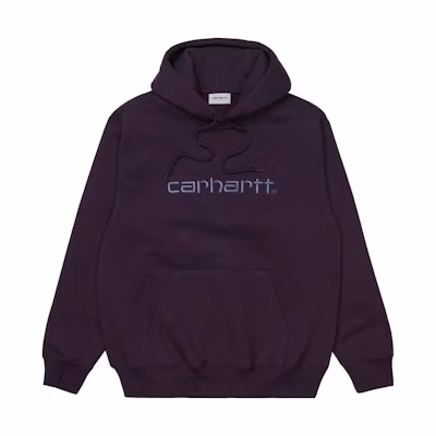 Carhartt WIP Logo Embroidered Hoodie Purple () I030230-0IR-XX