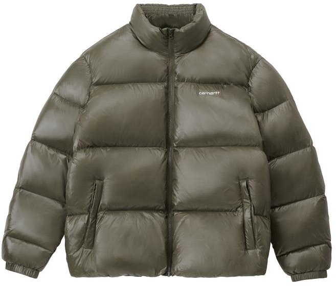 carhartt-wip-logo-embroidered-long-sleeve-puffer-jacket-unisex-green-chxdnf-23-a057-l-grd