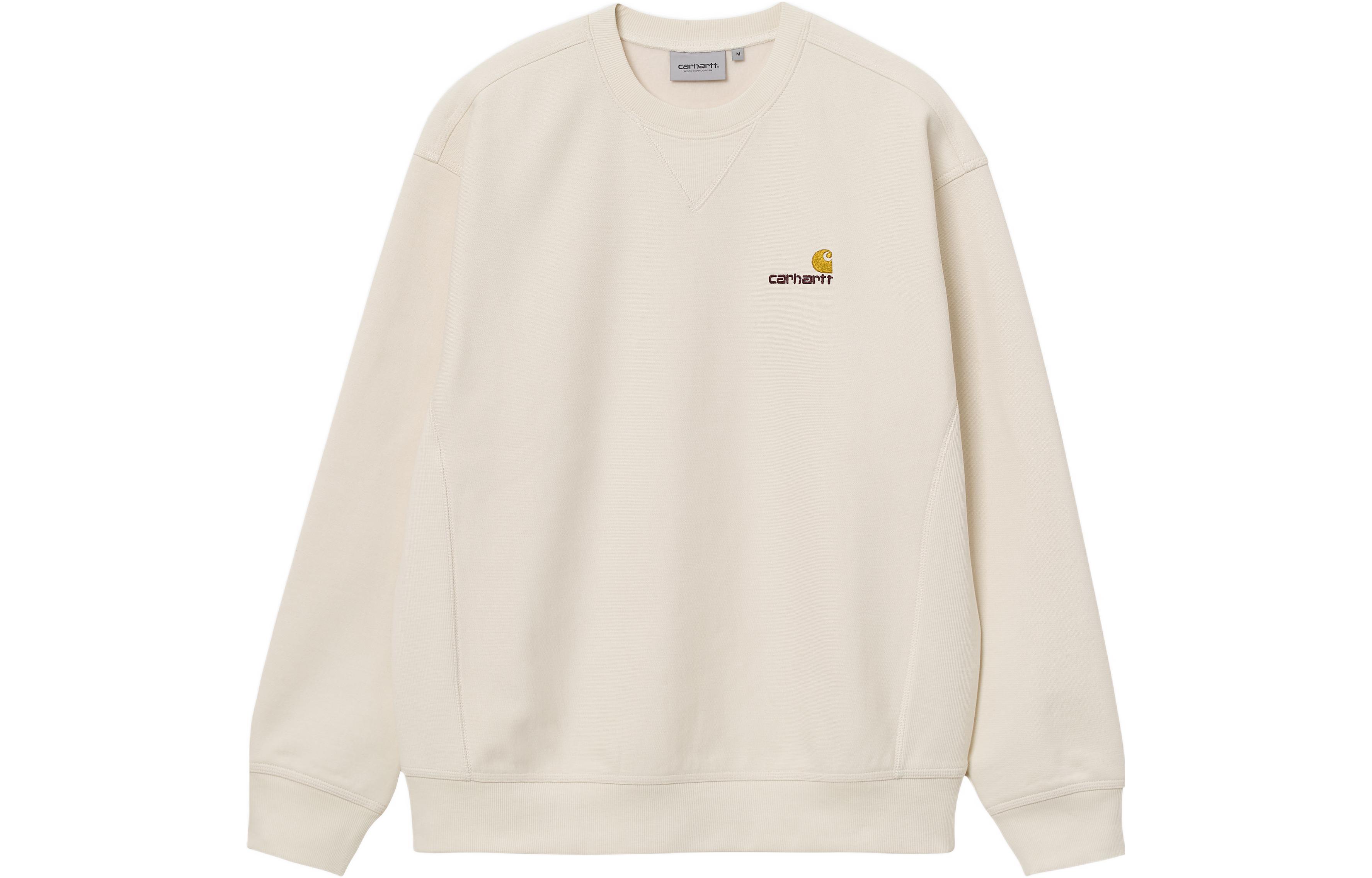 Carhartt WIP Logo Graphic Crewneck Long Sleeve Sweatshirt Beige I025475-05-XX