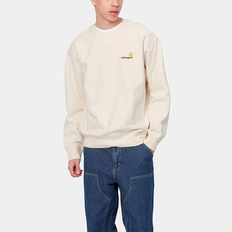 Lookbook Carhartt WIP logo图案圆领长袖卫衣 米色 I025475-05-XX