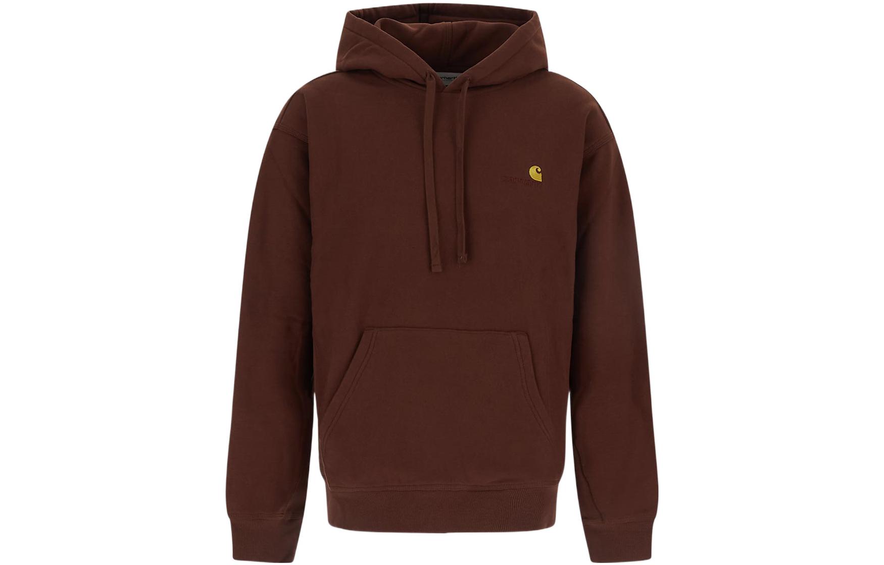 Carhartt WIP Logo Hoodie Brown Pullover Sweatshirt I028279030EGXX