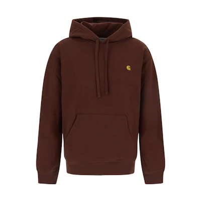 Carhartt WIP Logo Hoodie Brown Pullover Sweatshirt I028279030EGXX