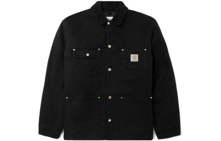 Order Carhartt WIP Logo Multi-Pocket Jacket Unisex - Black Long Sleeve CHXJKI027357F-BKX