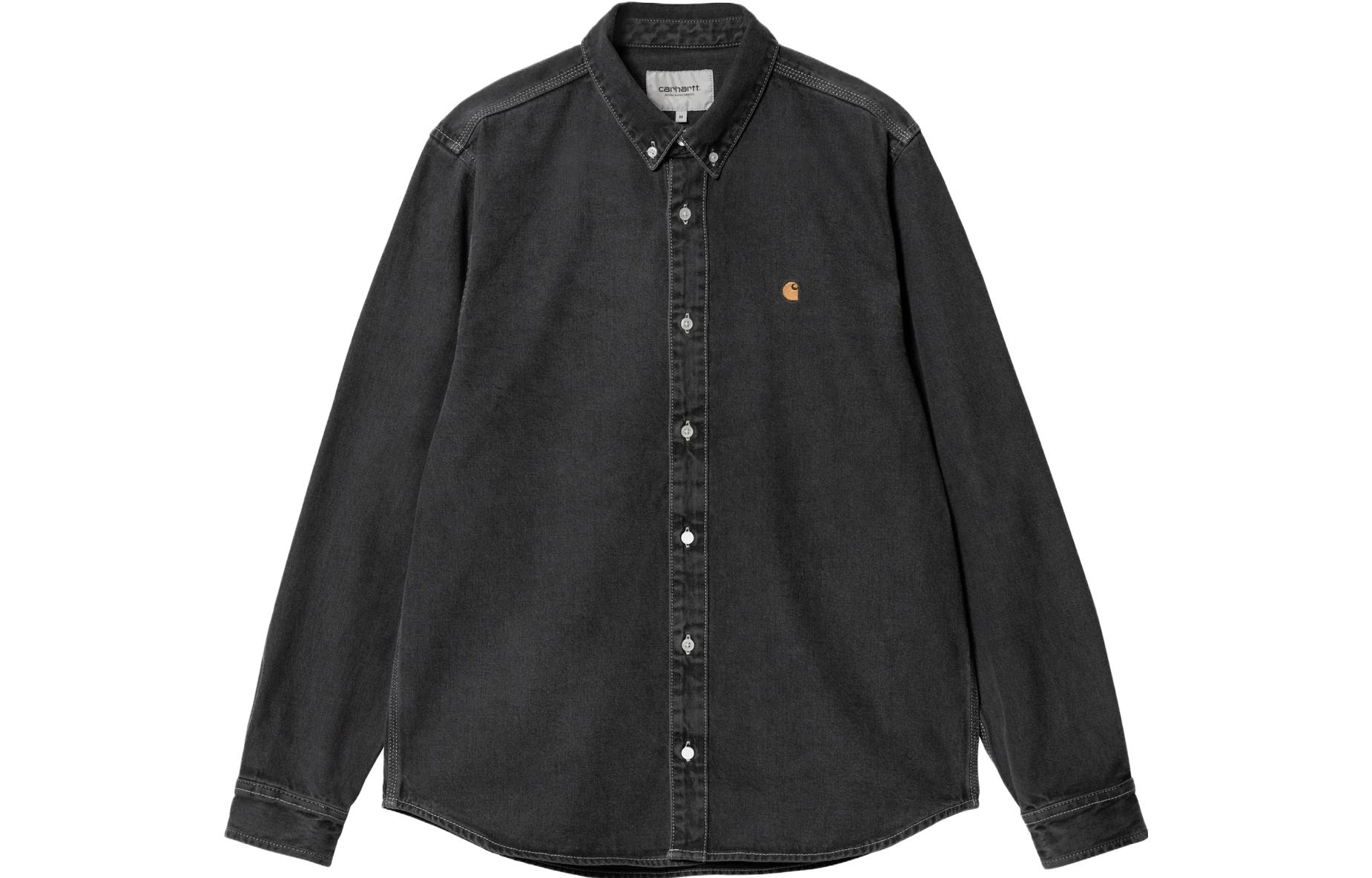 Carhartt WIP Logo Patch Collared Shirt Jacket Men’s Black I031928-89-60