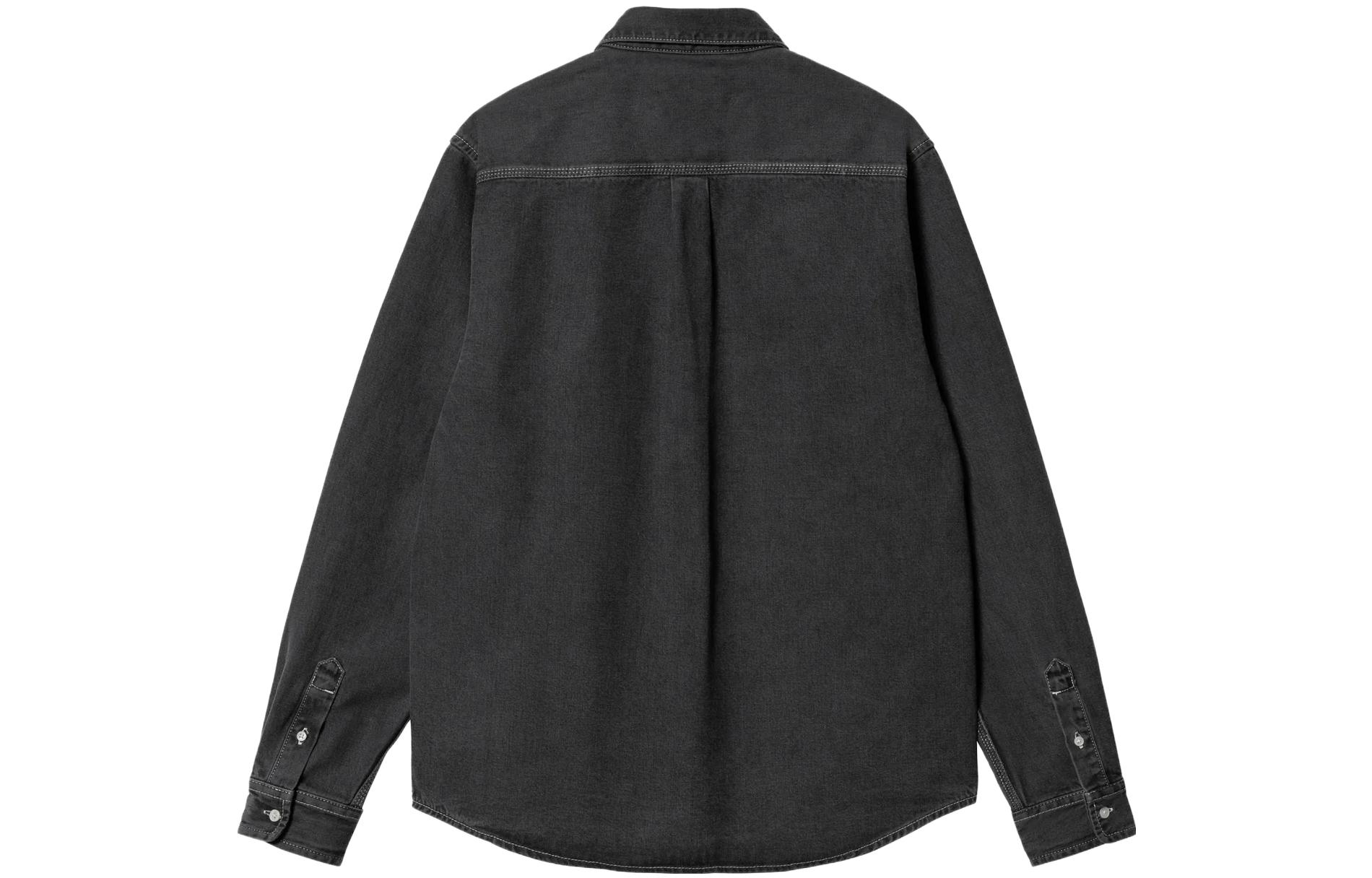 Lookbook Carhartt WIP Logo Patch Collared Shirt Jacket Men’s Black I031928-89-60