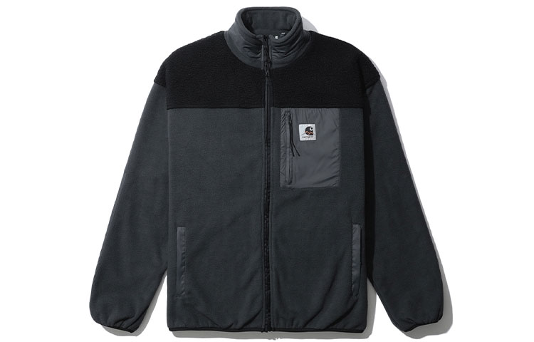 Carhartt WIP Logo Patch Stand Collar Jacket Unisex - Dark Gray CHXJKA212050H-CCX