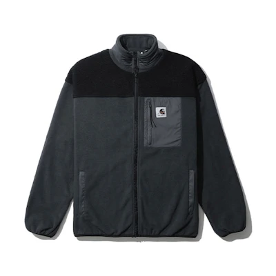Carhartt WIP Logo Patch Stand Collar Jacket Unisex - Dark Gray CHXJKA212050H-CCX