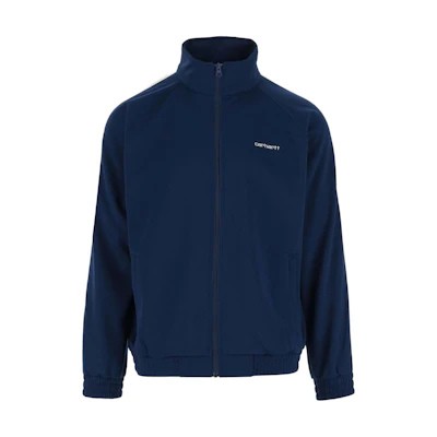 Carhartt WIP Logo Patchwork Stripe Zip-Up Jacket Navy Blue I033088-26L-XX