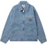 Order Carhartt WIP Jaket Denim Biru Kotak Berlapis Logo Unisex Lengan Panjang CHXJKA242006N-BLX