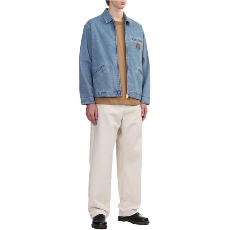 Details for Carhartt WIP Jaket Denim Biru Kotak Berlapis Logo Unisex Lengan Panjang CHXJKA242006N-BLX