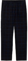 Carhartt WIP Logo Plaid Relaxed Straight Pants Deep Blue - . I029443-0HZ-02 Carhartt WIP Logo Plaid Relaxed Straight Pants Deep Blue - . I029443-0HZ-02