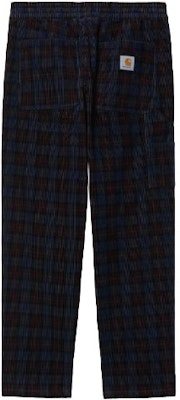 Carhartt WIP Logo Plaid Relaxed Straight Pants Biru Gelap. I029443-0HZ-02 Lookbook Carhartt WIP Logo Plaid Relaxed Straight Pants Biru Gelap. I029443-0HZ-02
