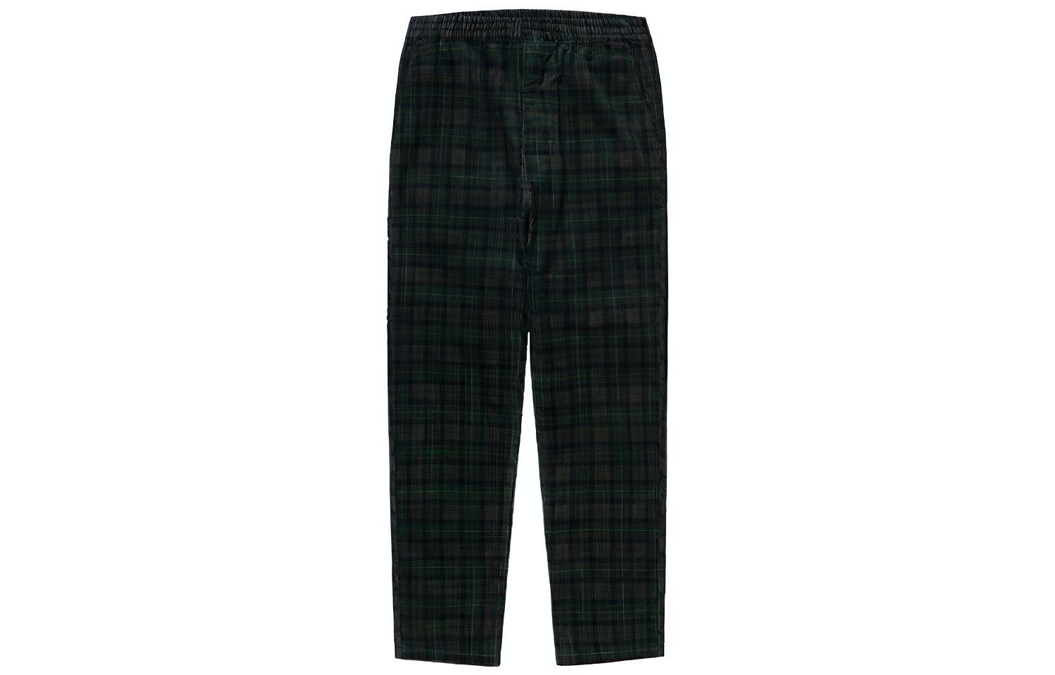 Order Seluar Hijau Lurus Carhartt WIP Logo Plaid Kasual Lelaki I029443-0I8-02