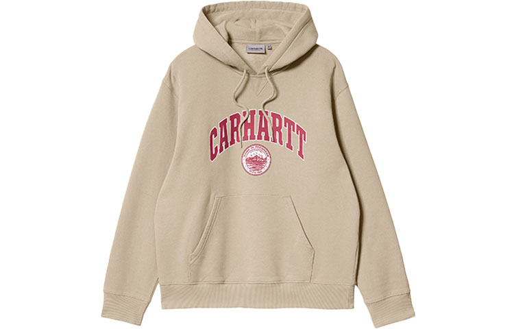 Carhartt WIP Logo Print Brown Hoodie for Men I029511-G1-XX