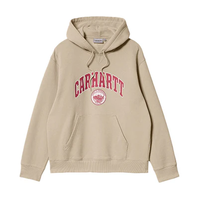 Carhartt WIP Logo Print Brown Hoodie for Men I029511-G1-XX