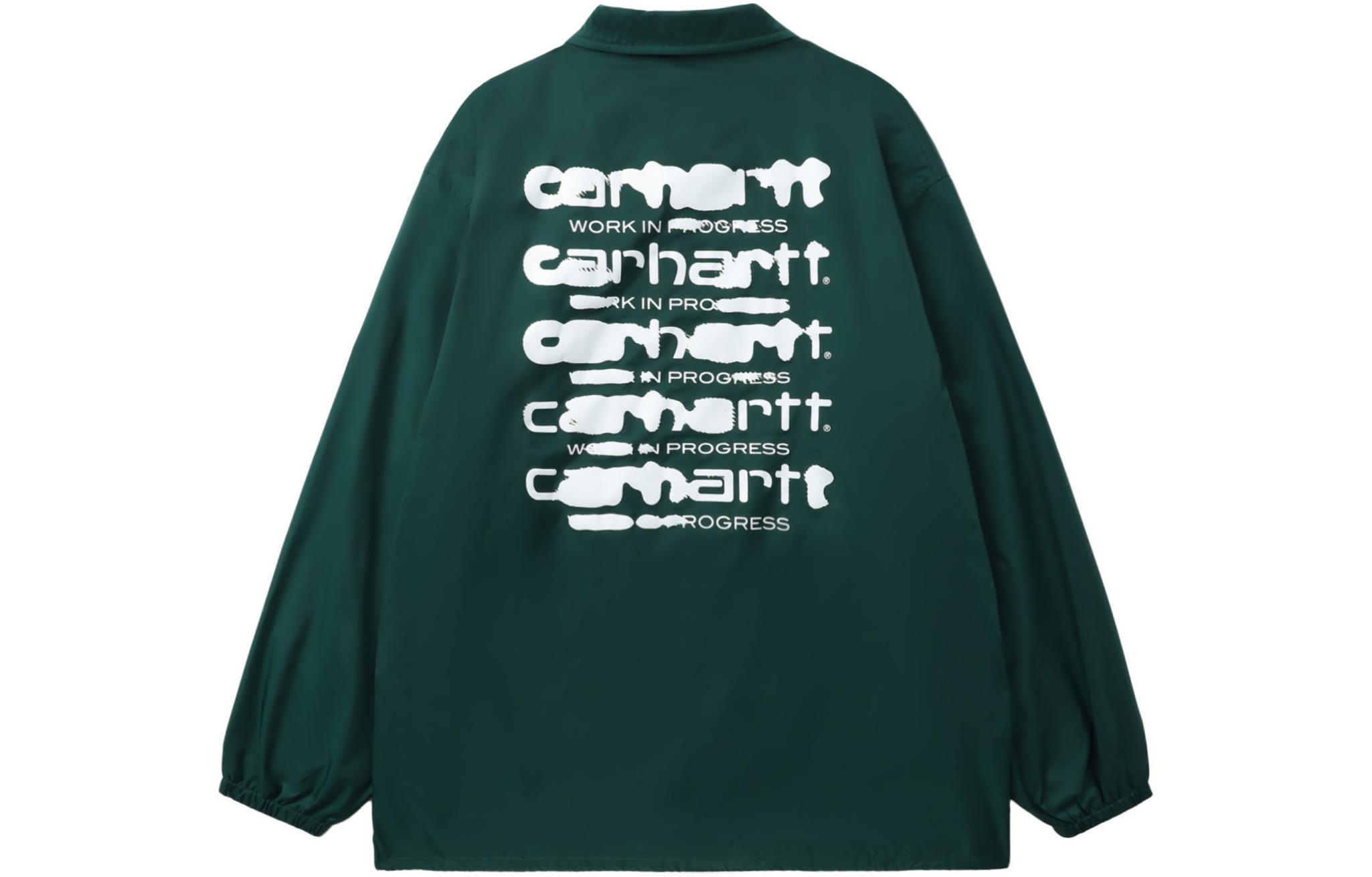 Carhartt WIP Logo Print Coach Jacket Unisex Forest Green CHXJKA241003MGRD